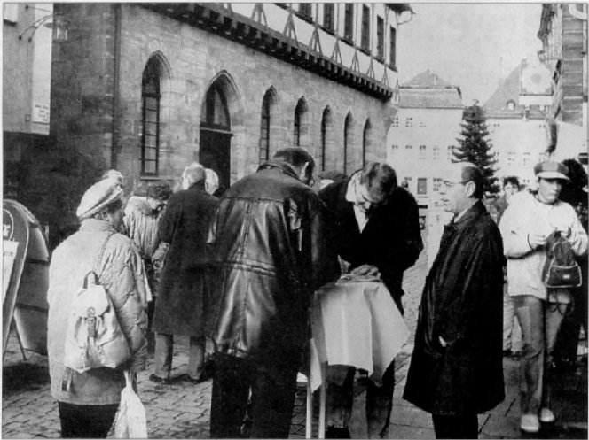 Infostand am Rathaus in Forchheim