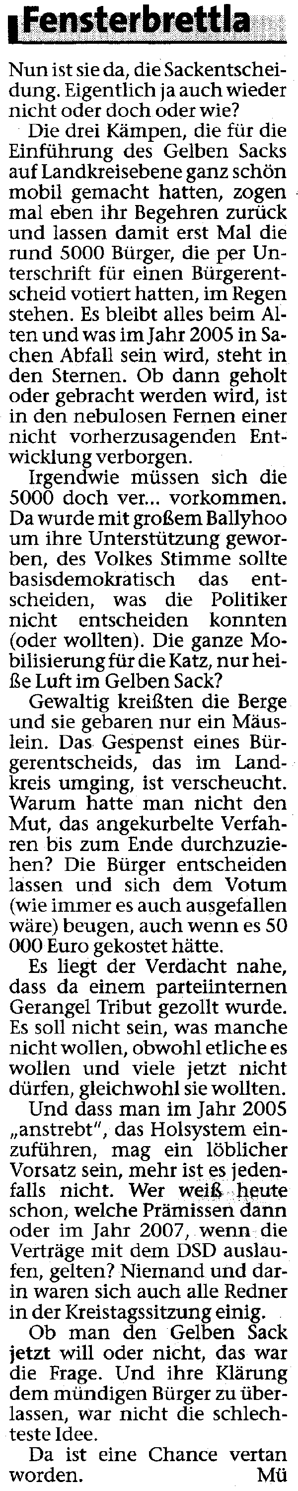 Artikel im FT vom 07.02.2003